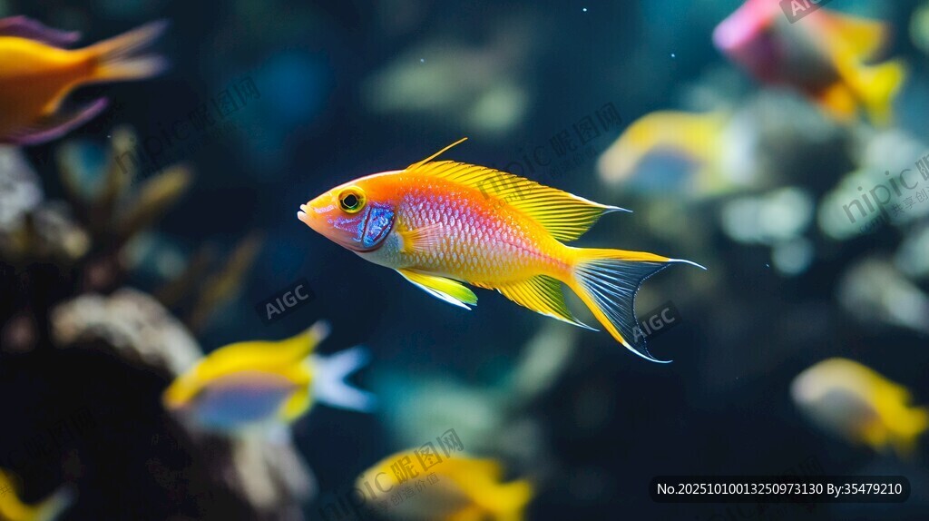 繽紛海魚暢游海底世界