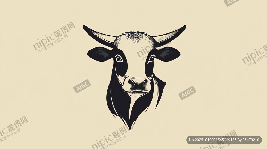 簡(jiǎn)約牛頭圖案設(shè)計(jì)