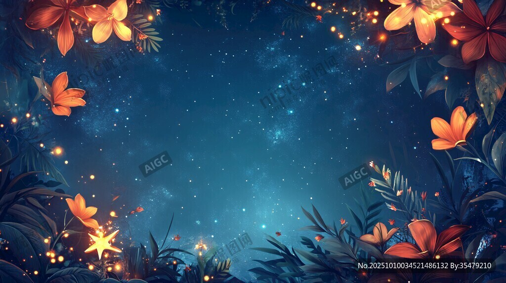 夢幻夜花園 星花閃爍之景