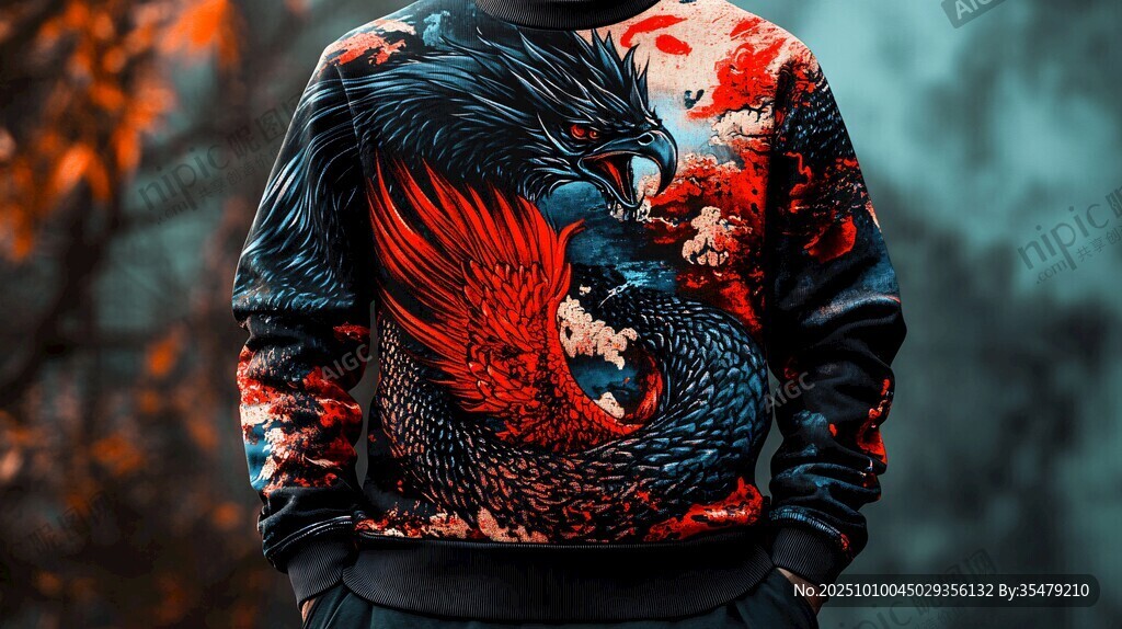 龍紋潮酷衛(wèi)衣展示