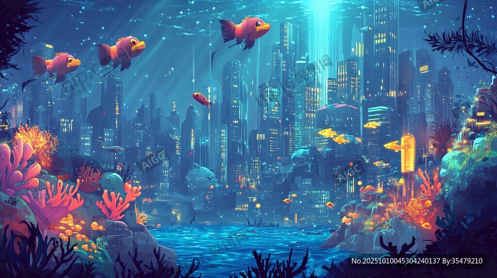 海底夢幻都市景觀