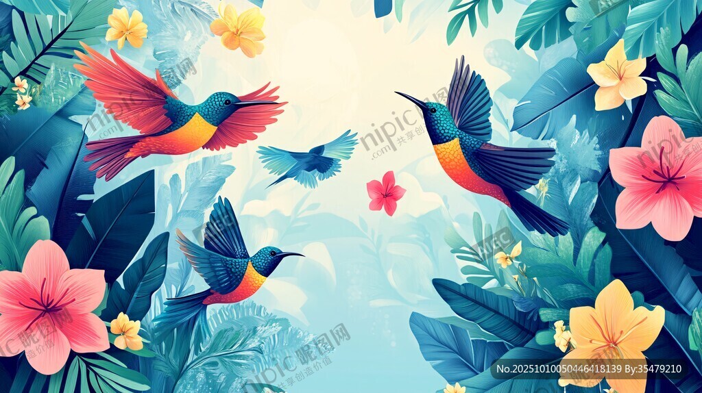 熱帶花鳥 靈動(dòng)自然之景