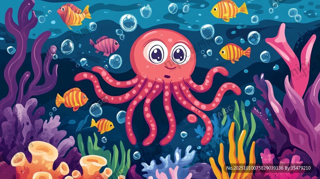 可愛(ài)章魚(yú)的海底歡樂(lè)世界
