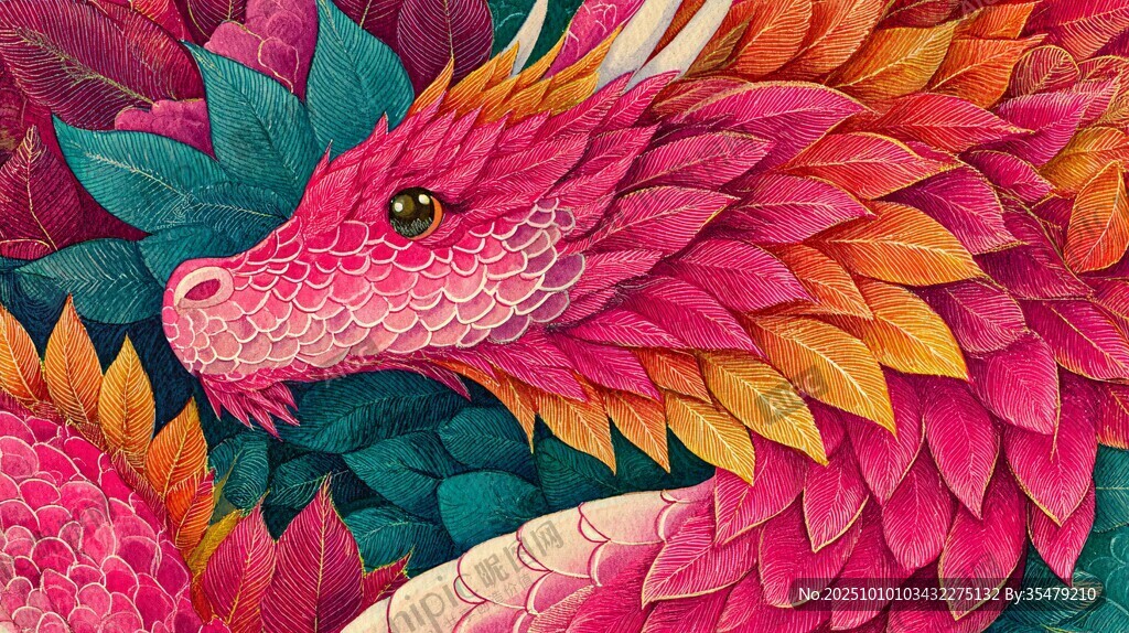 夢(mèng)幻彩羽龍的絢麗姿態(tài)