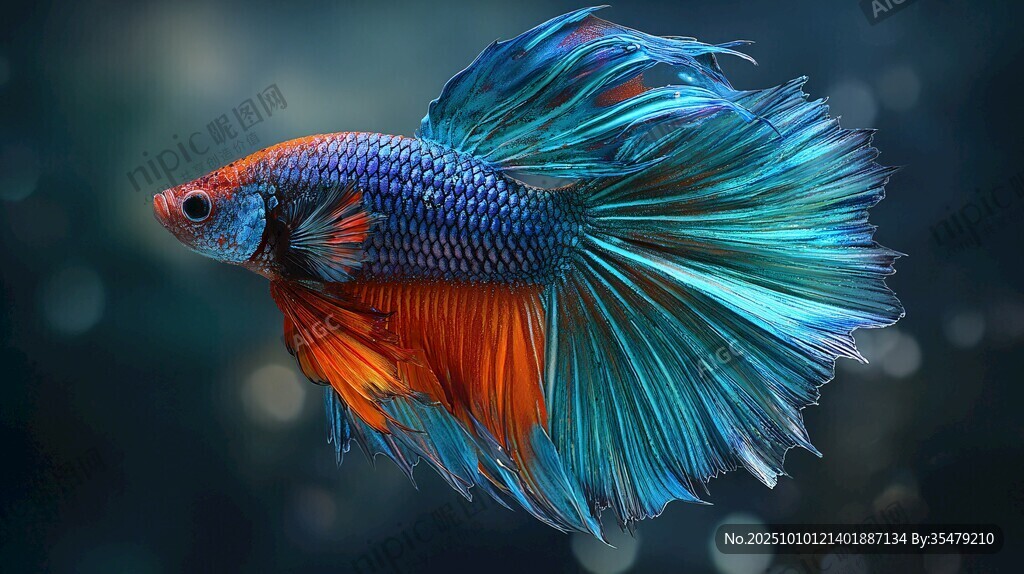 色彩絢麗的暹羅斗魚