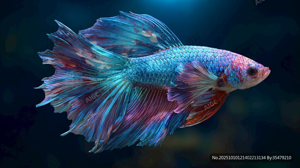 五彩斑斕的暹羅斗魚