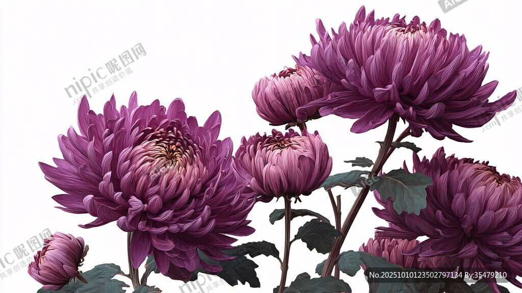 紫色菊花綻放優(yōu)雅姿態(tài)
