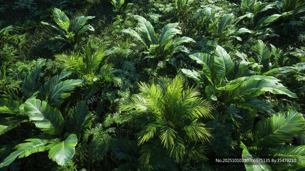 茂密綠植展現(xiàn)自然生機