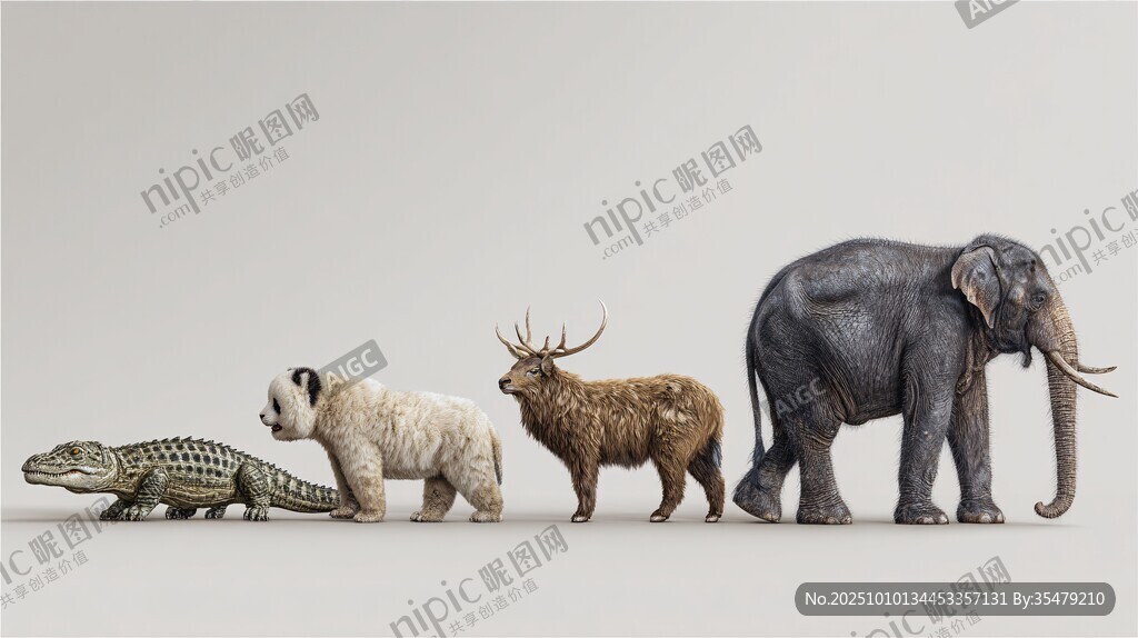 動物模型展示 多樣野生動物
