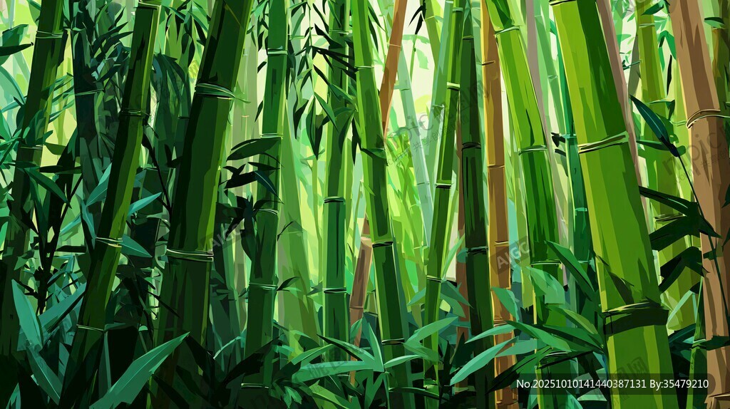 翠綠竹林 自然清新之景