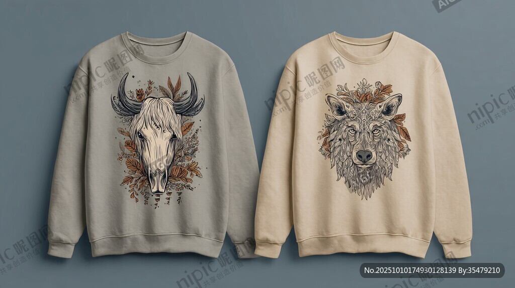 動(dòng)物圖案衛(wèi)衣展示
