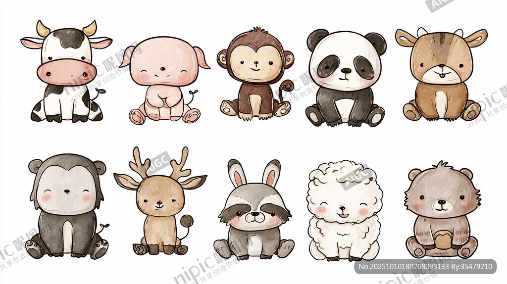可愛卡通小動(dòng)物集合