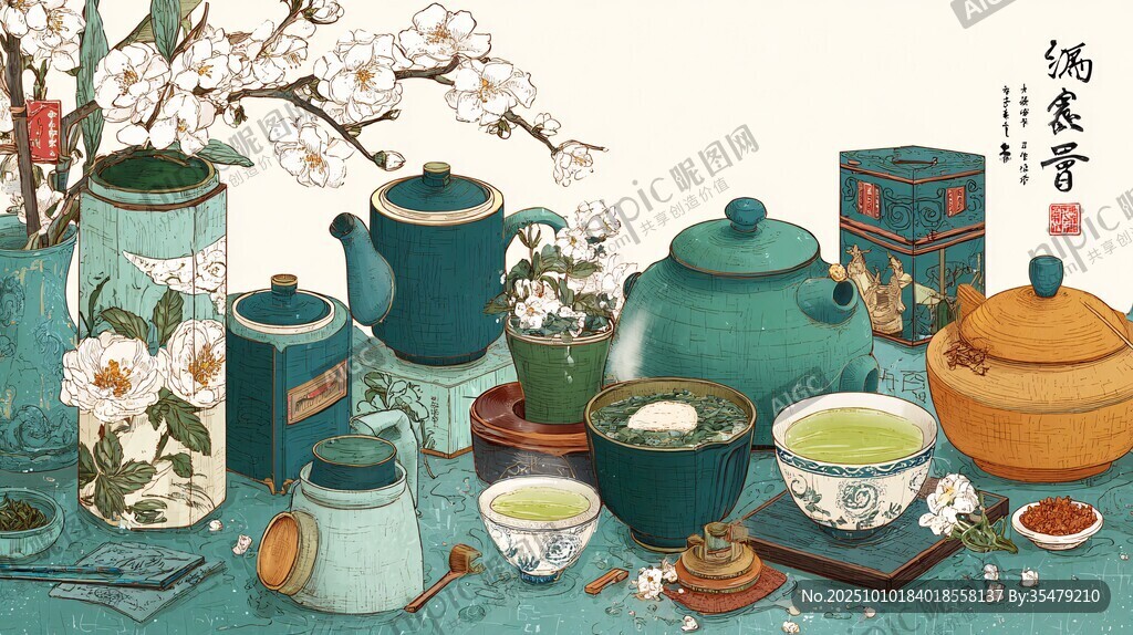 中式茶具雅韻 茶香四溢