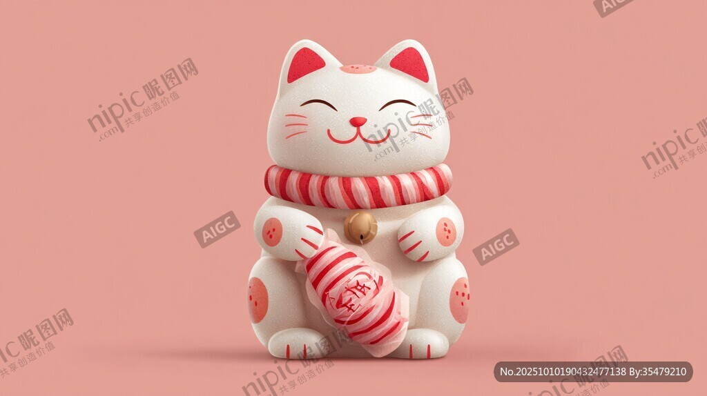 可愛招財(cái)貓擺件