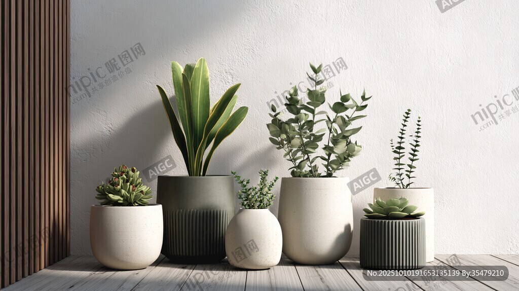 室內(nèi)綠植組合 簡約裝飾風(fēng)