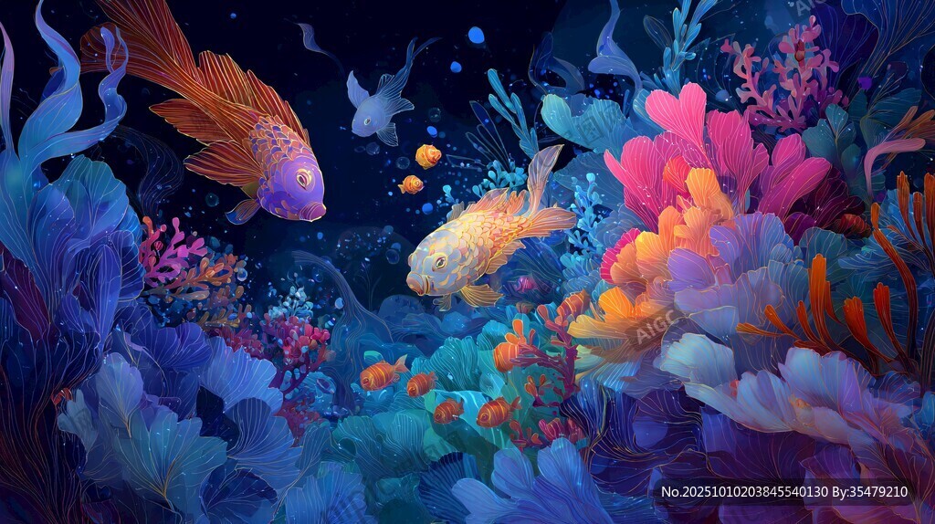 夢(mèng)幻海底金魚與珊瑚世界