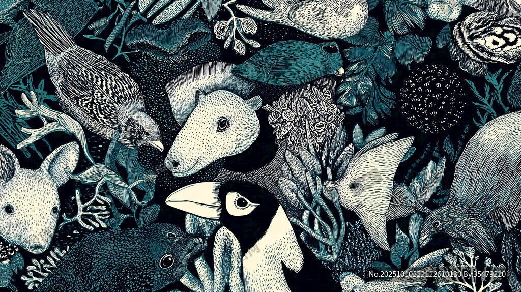動物森林插畫圖案設(shè)計