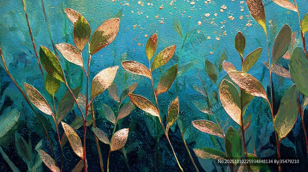 海底綠植景觀夢幻畫面