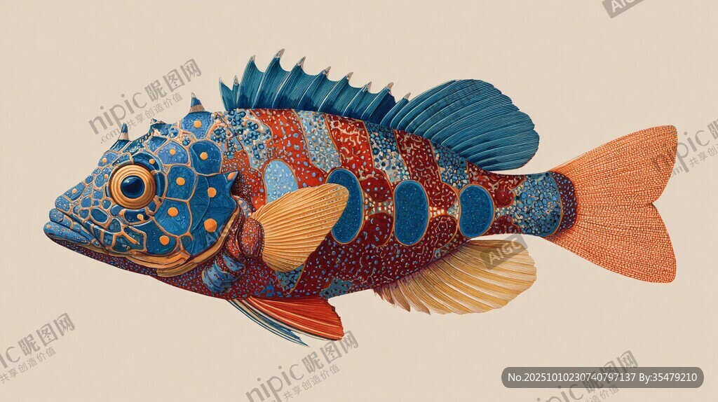 五彩斑斕的夢(mèng)幻裝飾魚(yú)