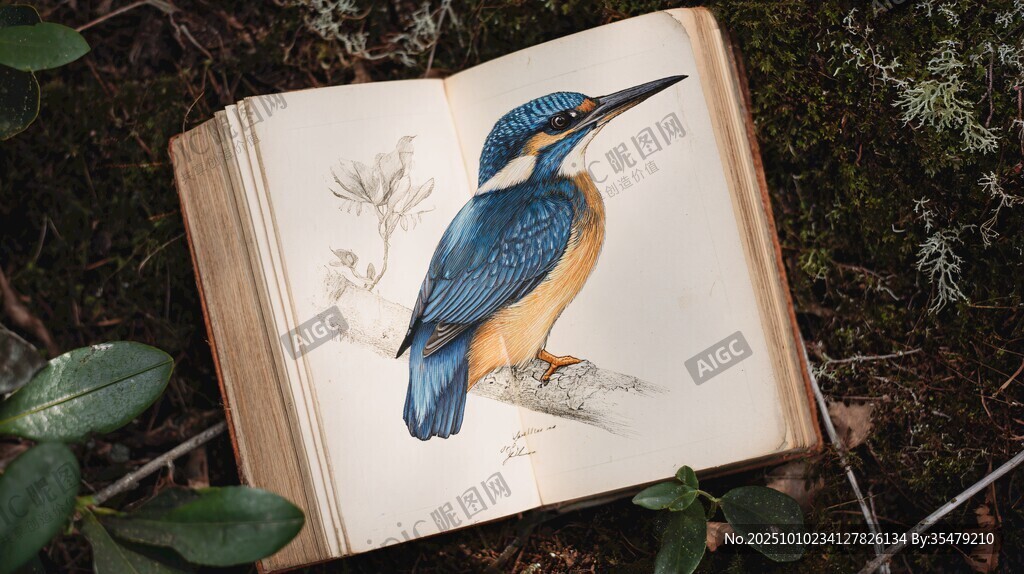 書中翠鳥圖 自然之美呈現(xiàn)