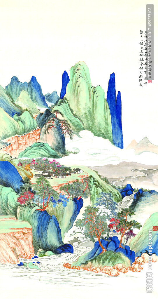 水墨山水圖景