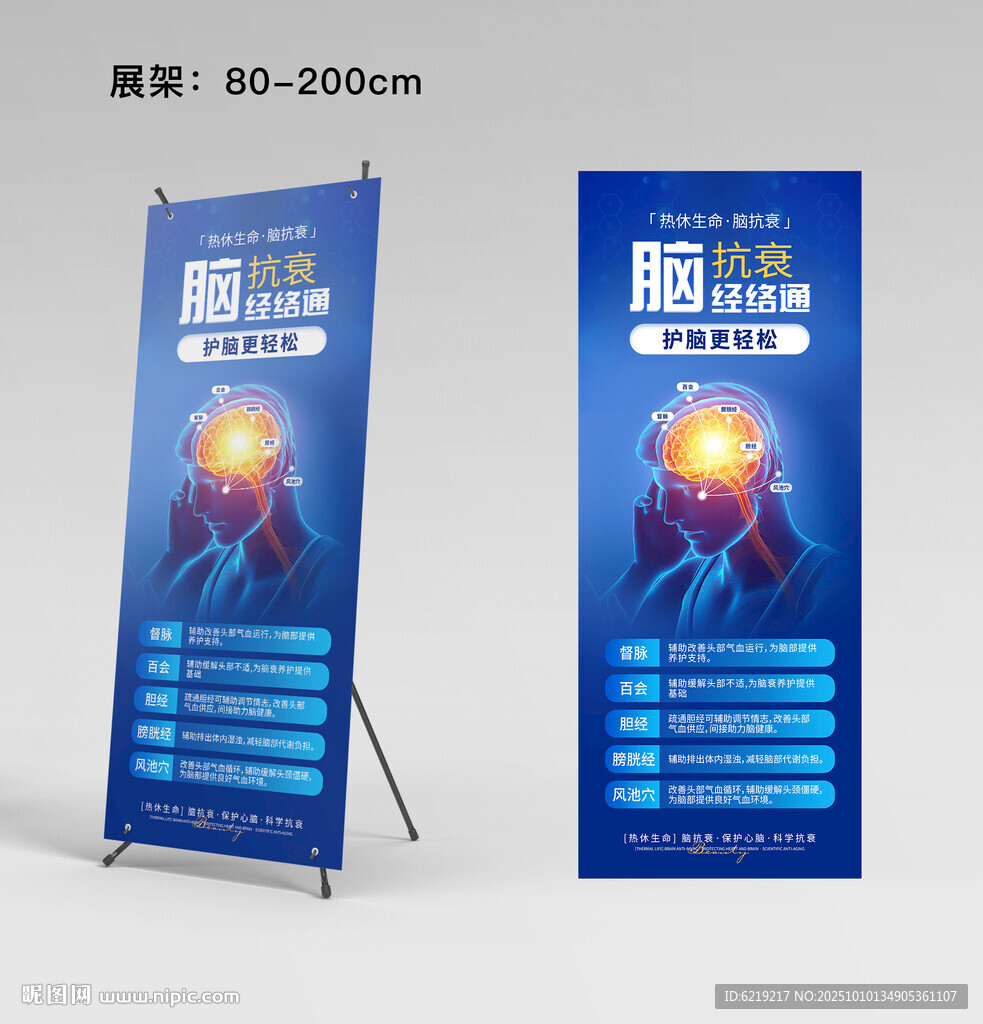 腦部抗衰美容海報展板展架