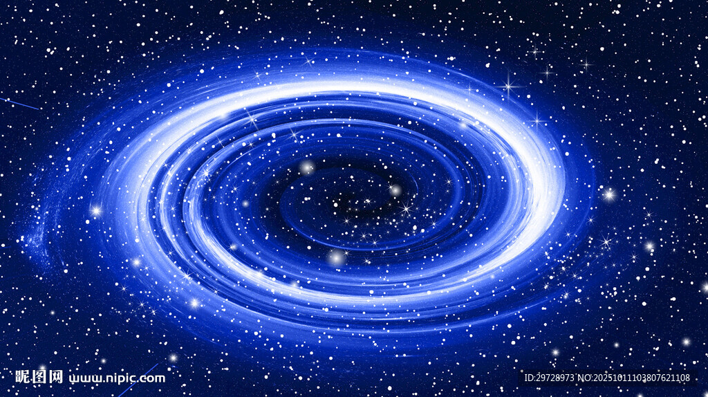 藍色夢幻星空漩渦景觀