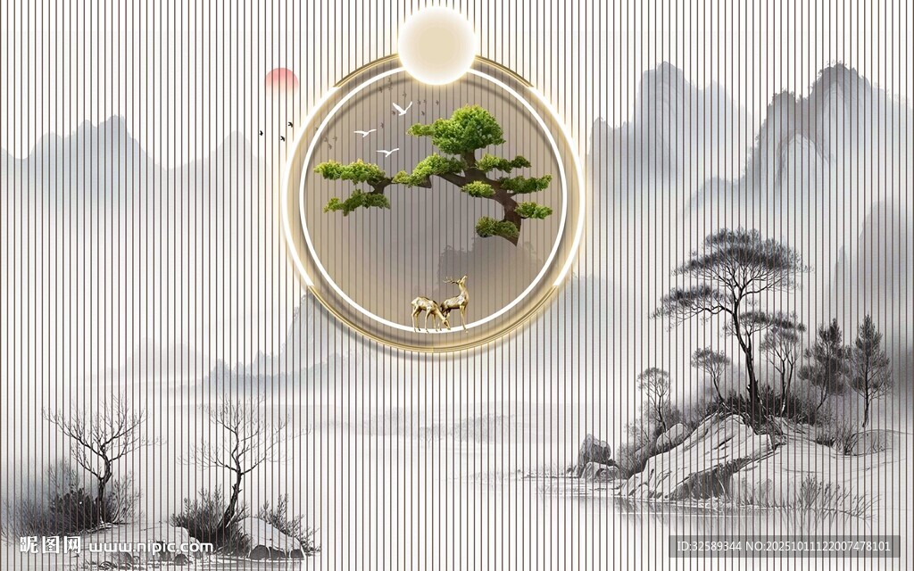 中式山水意境裝飾畫