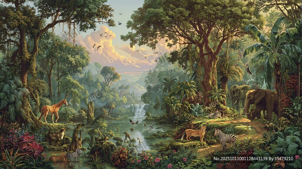 熱帶雨林中的動物與美景