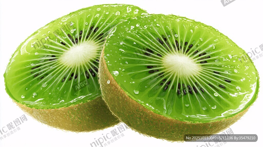 新鮮切片獼猴桃水潤誘人