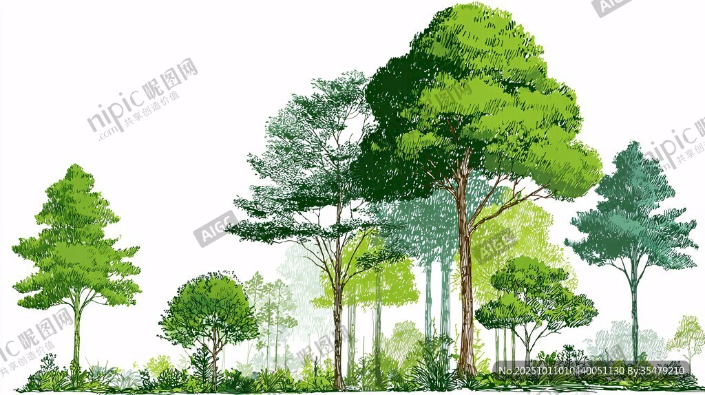 翠綠森林景觀