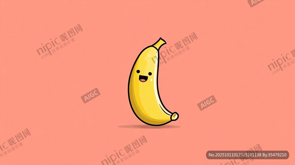 可愛卡通香蕉形象