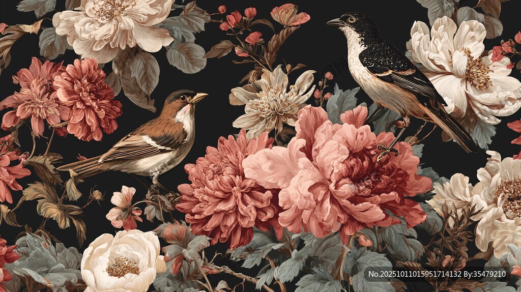 花鳥(niǎo)繁花圖
