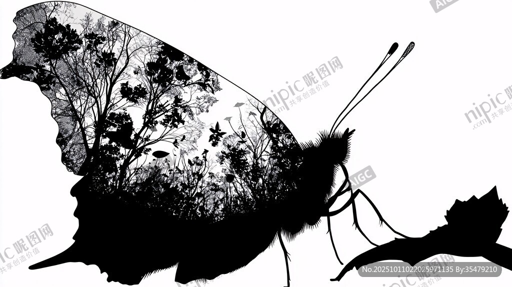 蝶影中的森林奇幻世界