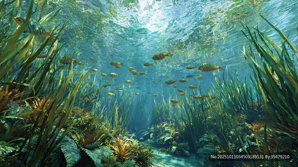 水下魚(yú)群穿梭的奇幻世界