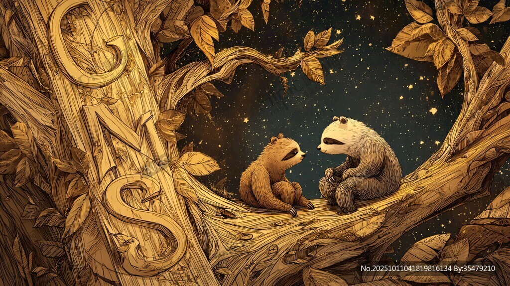 樹杈上的動物奇幻夜