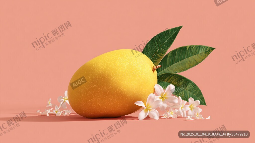 黃檸檬配白花清新畫面