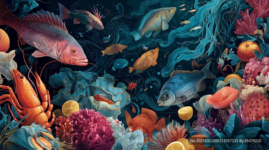 夢幻海底世界的多彩生物