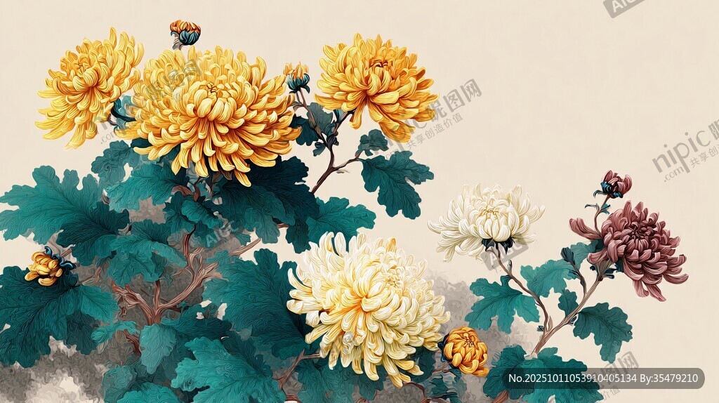 金秋菊韻 多彩花卉綻放