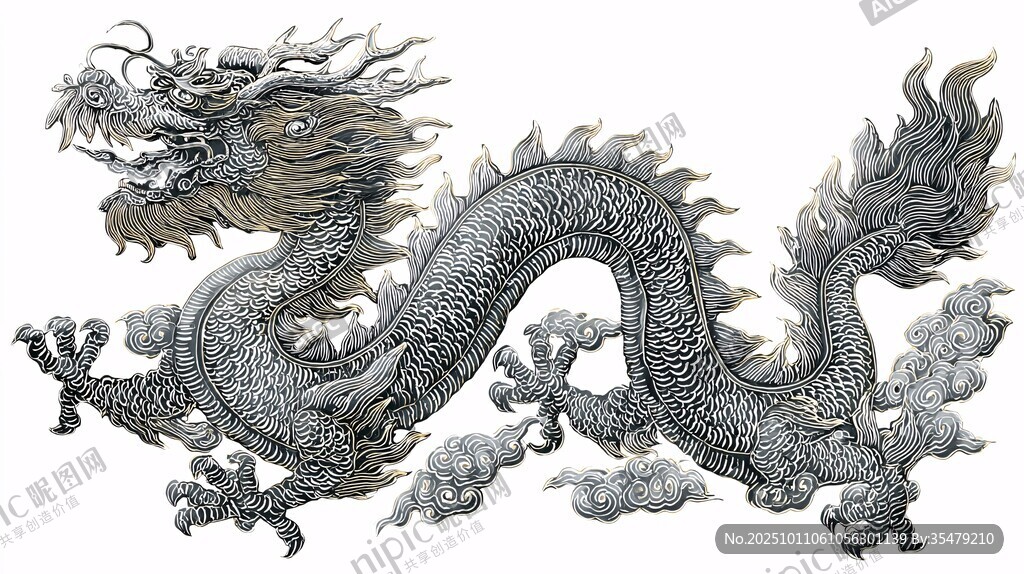 中式傳統(tǒng)祥龍圖案