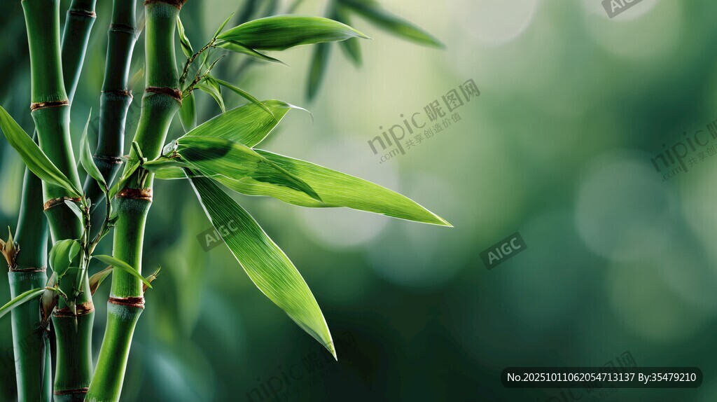 翠綠嫩竹 盡顯清新生機