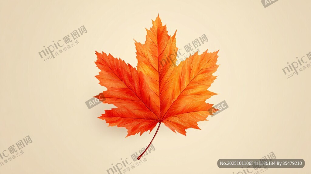 橙紅楓葉展現秋日之美
