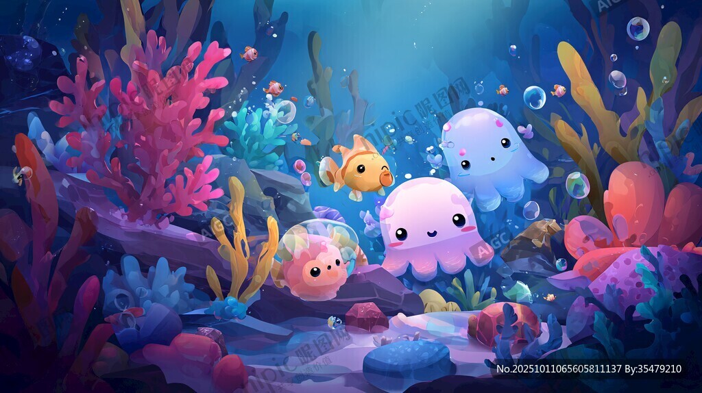 海底夢幻萌趣小生物世界