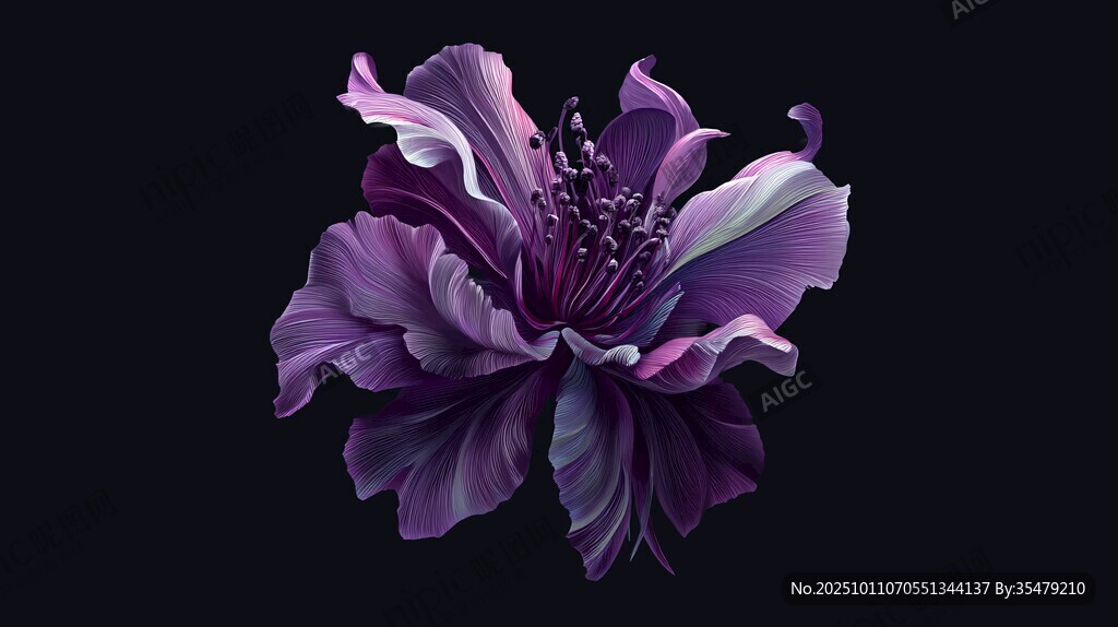 夢(mèng)幻紫色花朵特寫(xiě)
