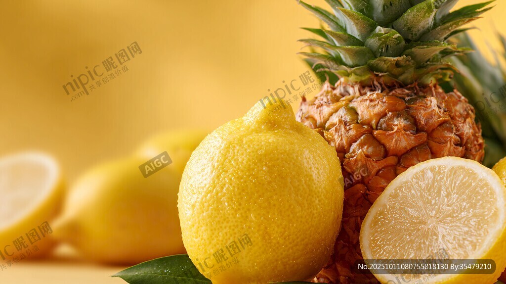 新鮮檸檬與菠蘿的誘人組合