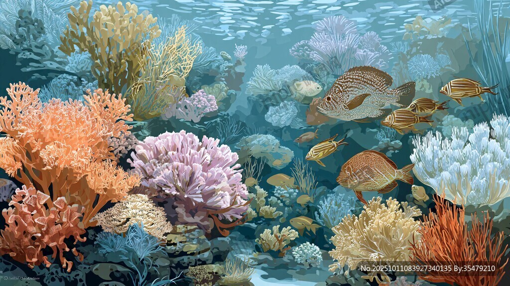 海底珊瑚與魚的夢(mèng)幻世界