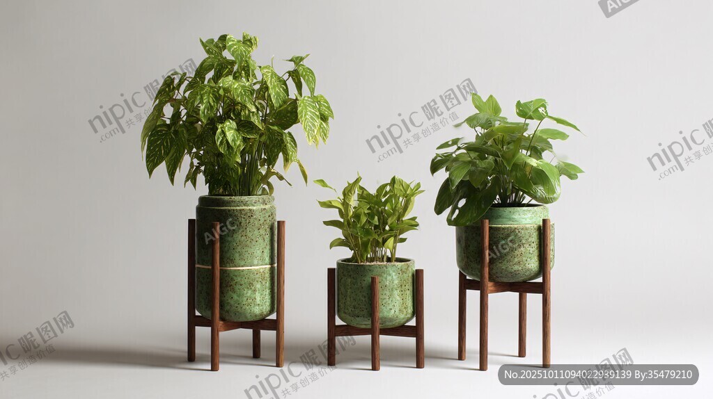 綠植盆栽組合 簡(jiǎn)約風(fēng)置物架