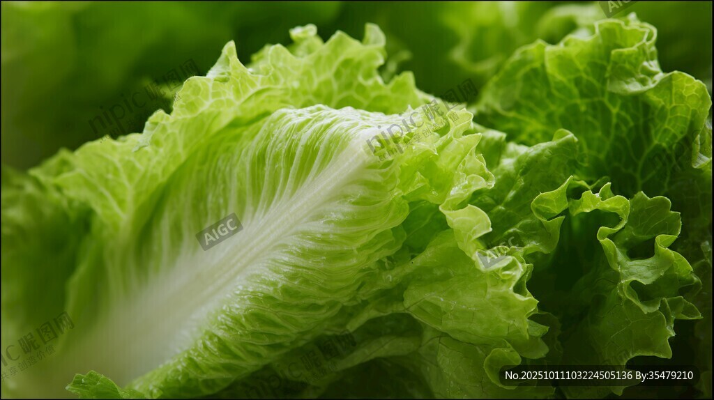 鮮嫩生菜特寫