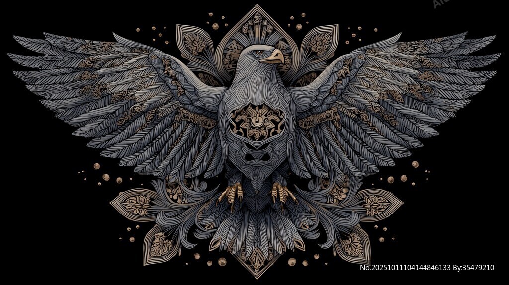神秘機(jī)械鷹的奇幻圖騰
