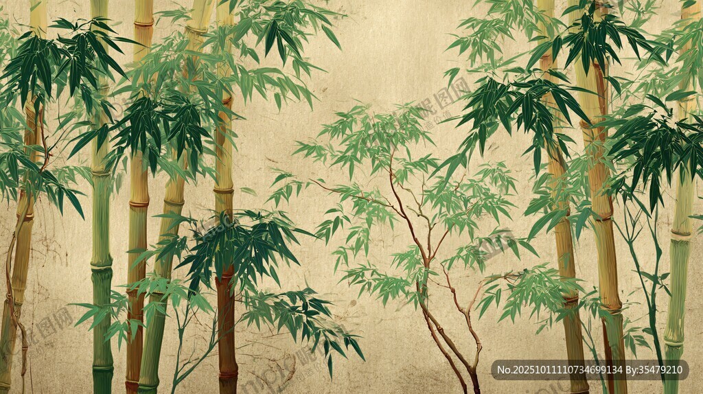 水墨竹林圖